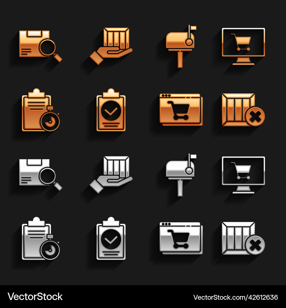 Set verification of delivery list clipboard Set verification of delivery list clipboard vector image