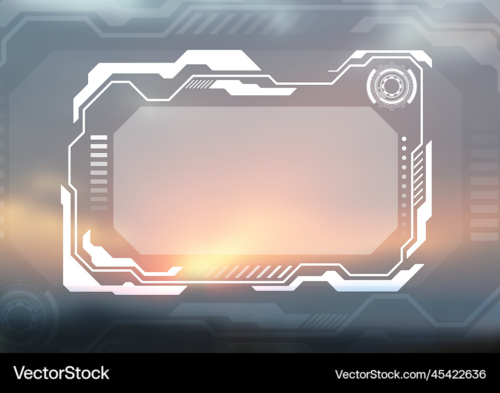 Technology futuristic hud display interface Technology futuristic hud display interface vector image
