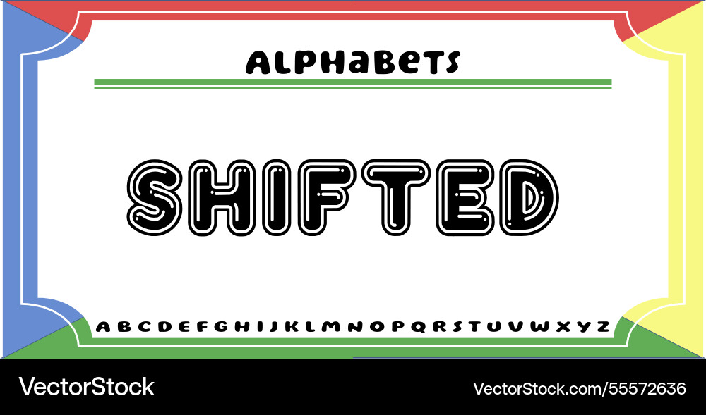 Text effects with editable colors and abstract Vector Image