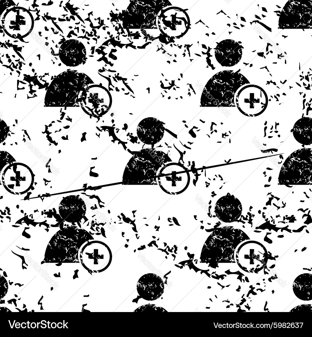 Add user pattern grunge monochrome vector image