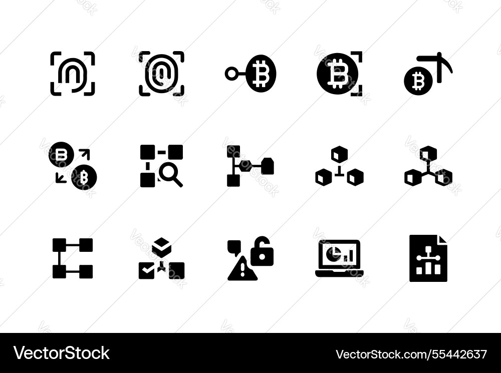 Artificial intelligence icons for data analysis Vector Image