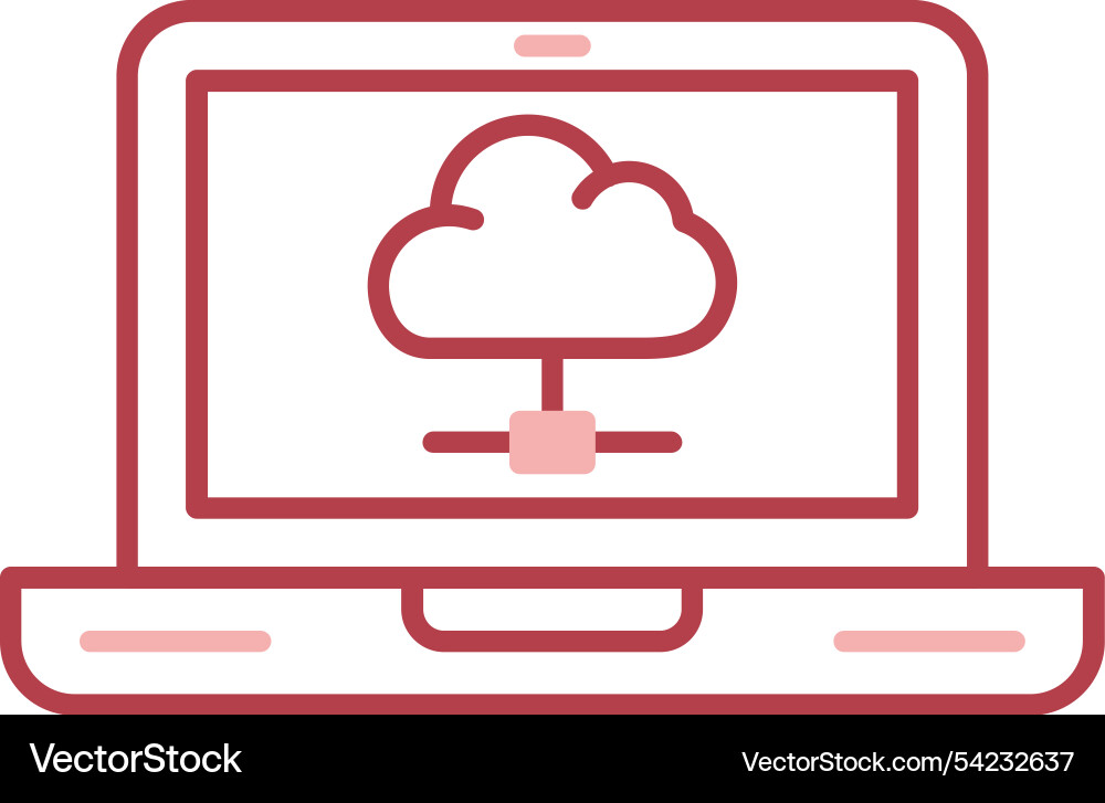 Computing line fill icon vector image
