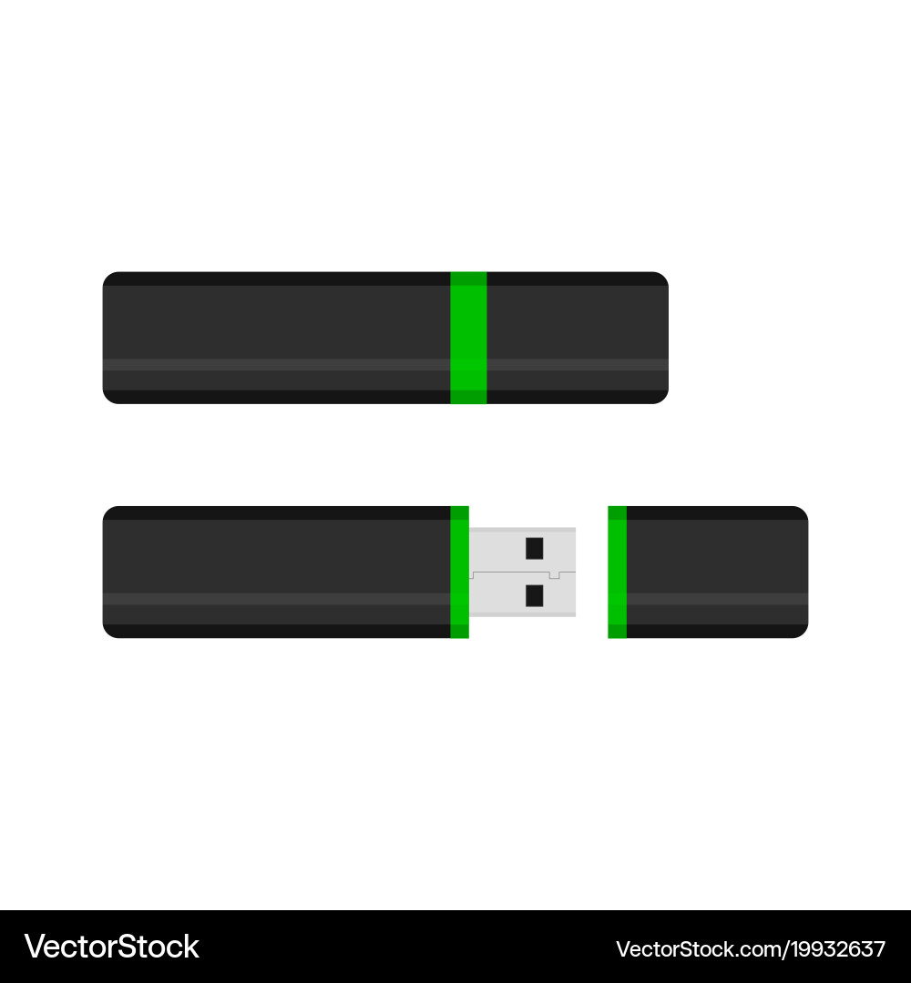 Flash drive with cap open Vector Image