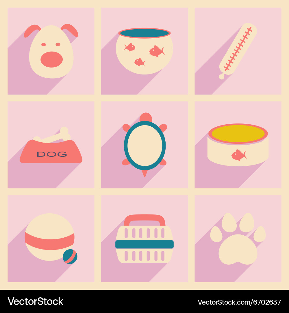 Flat with shadow concept and mobile application Vector Image