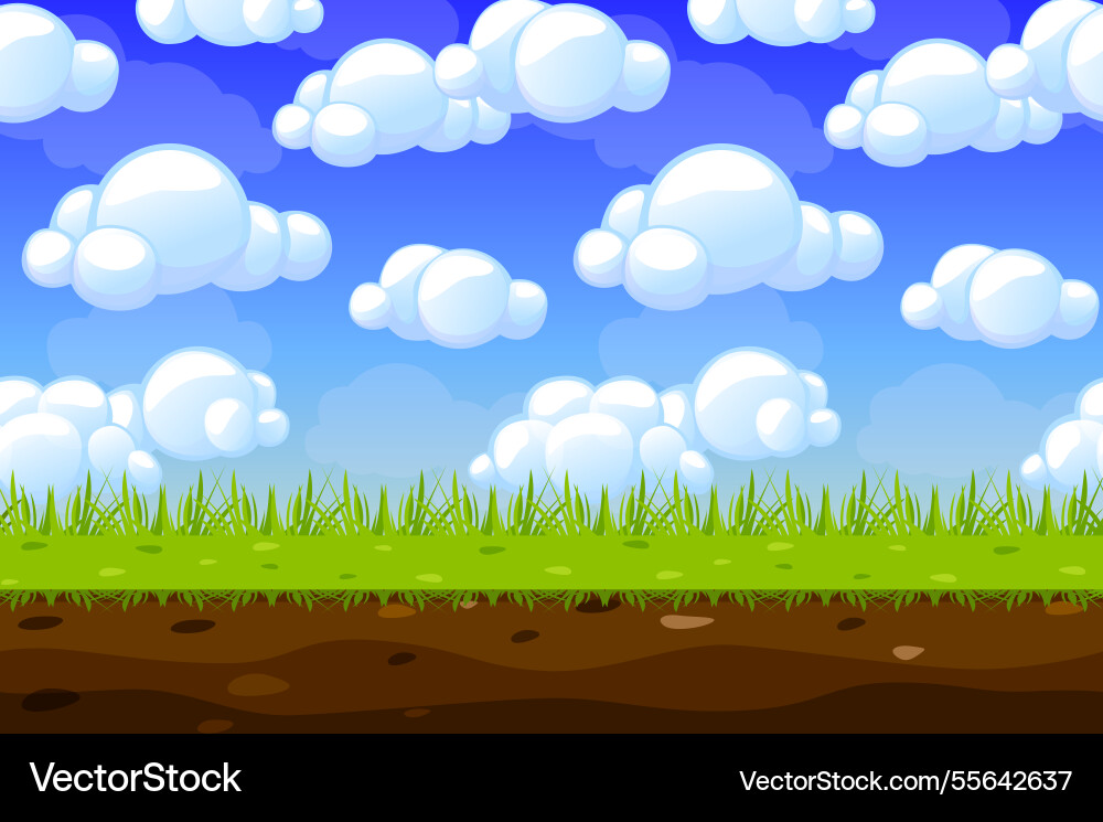 Game background made from seamless endless Game background made from seamless endless Vector Image