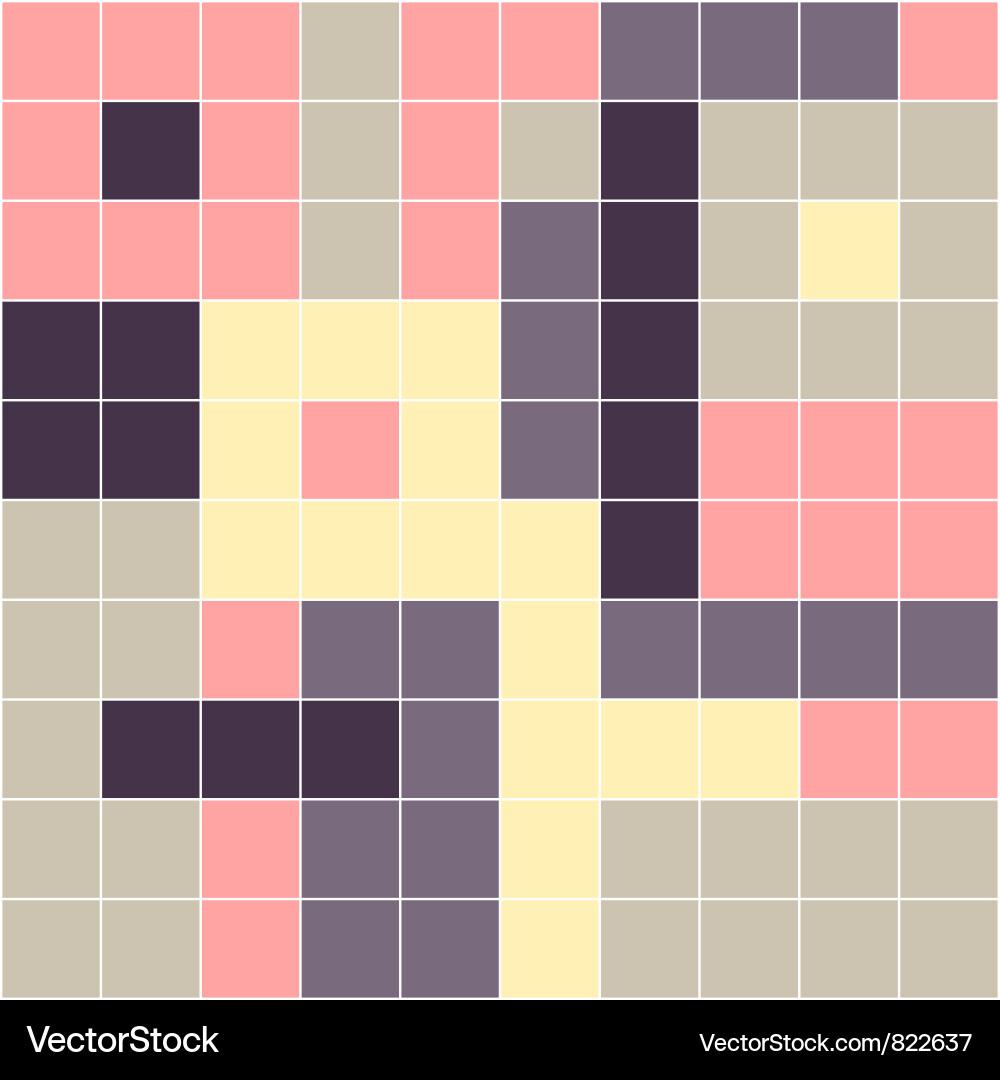 Geometric seamless pattern with square vector image