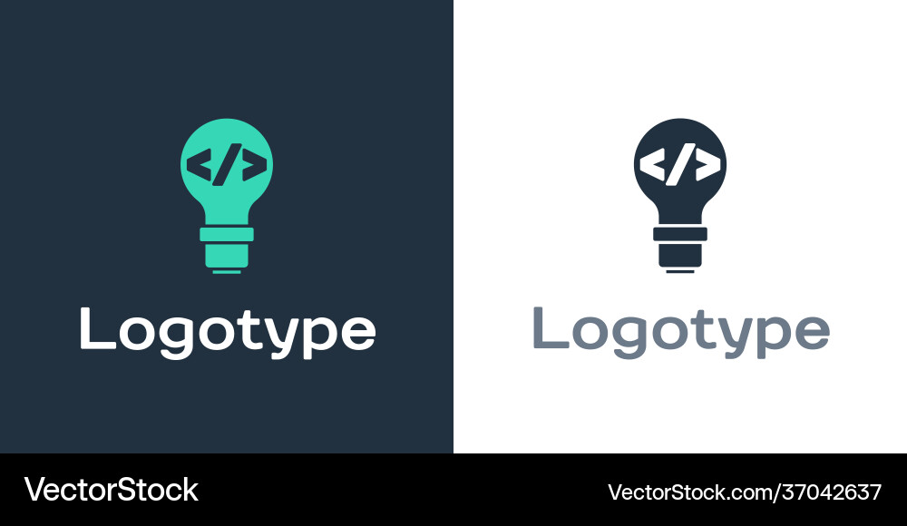Logotype web design and front end development icon Logotype web design and front end development icon vector image