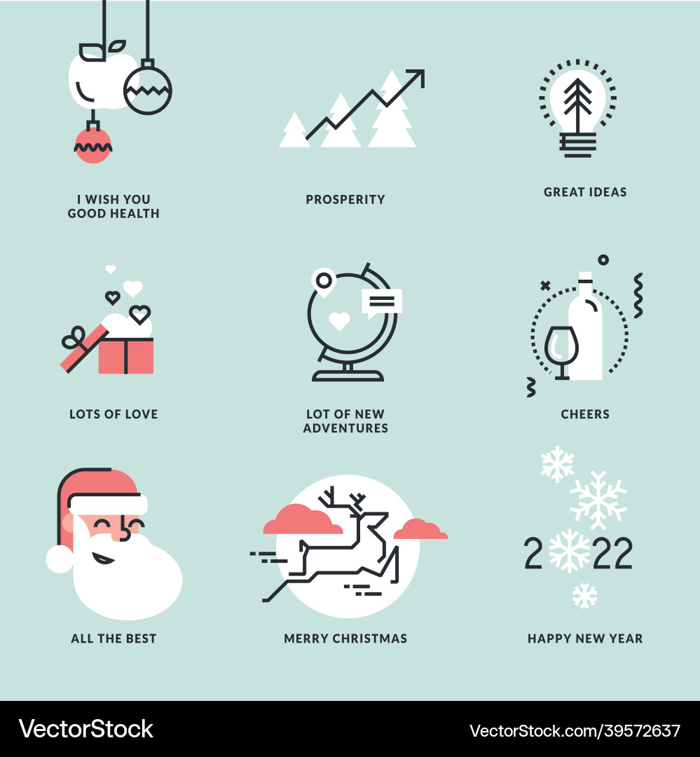 Merry christmas and happy new year 2022 Merry christmas and happy new year 2022 vector image