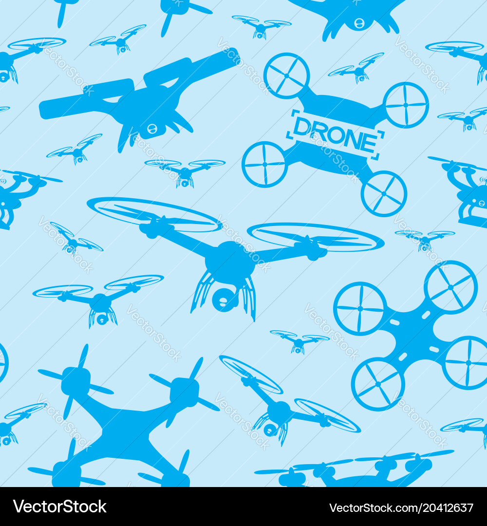 Modern Drone Pattern Vector Image