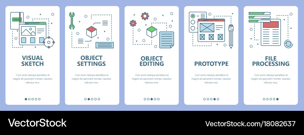 Modern thin line flat design modeling vector image
