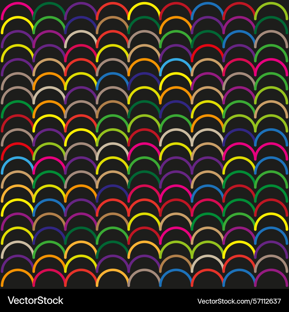 Rainbow arc pattern overlapping curve bright Rainbow arc pattern overlapping curve bright vector image