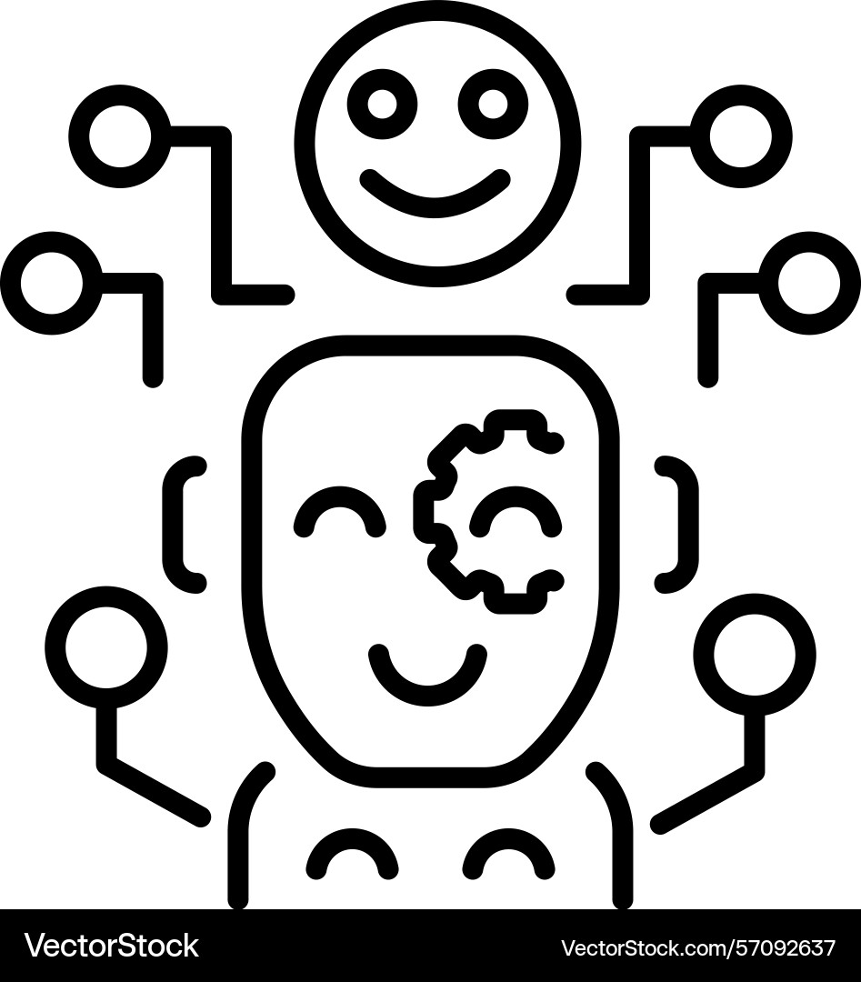Robot emotion vector image