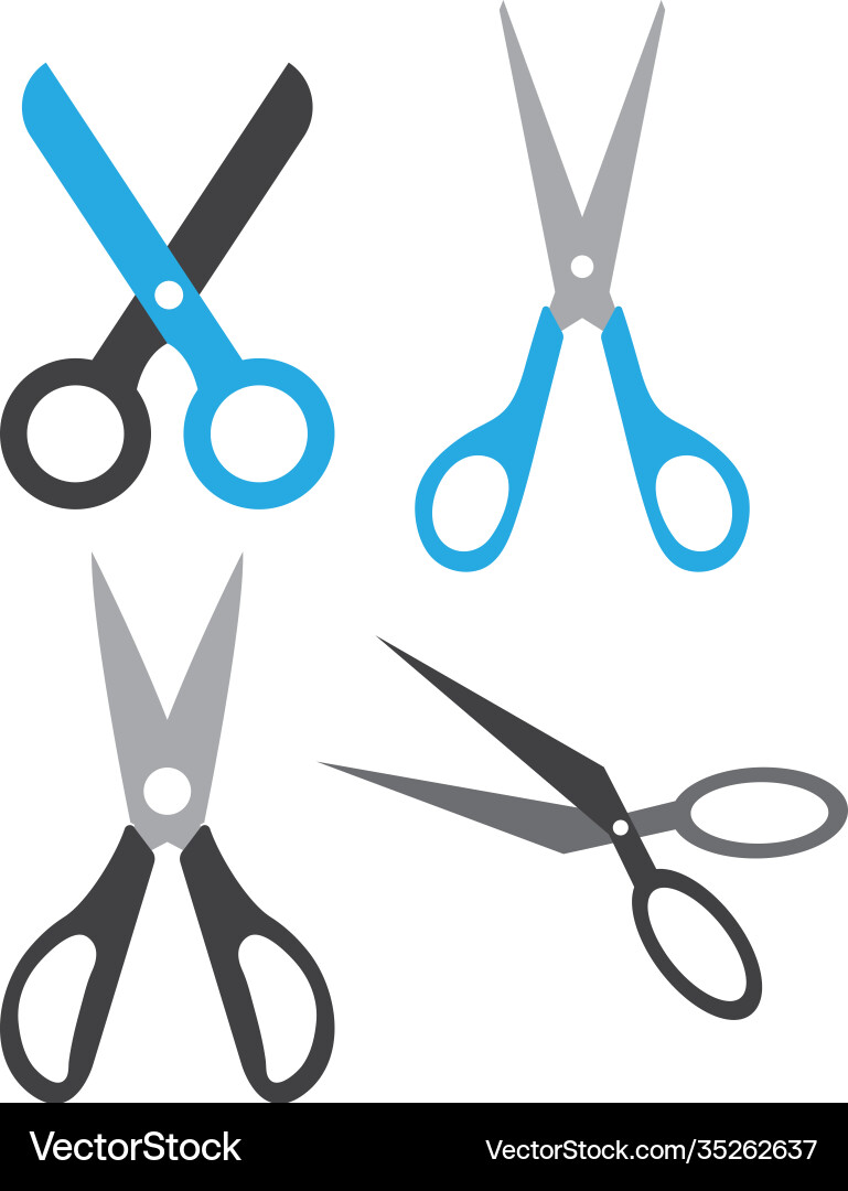 Scissors icon design template isolated Scissors icon design template isolated Vector Image