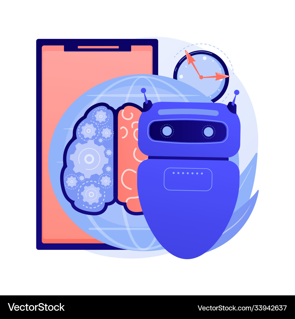 Technological singularity abstract concept Vector Image