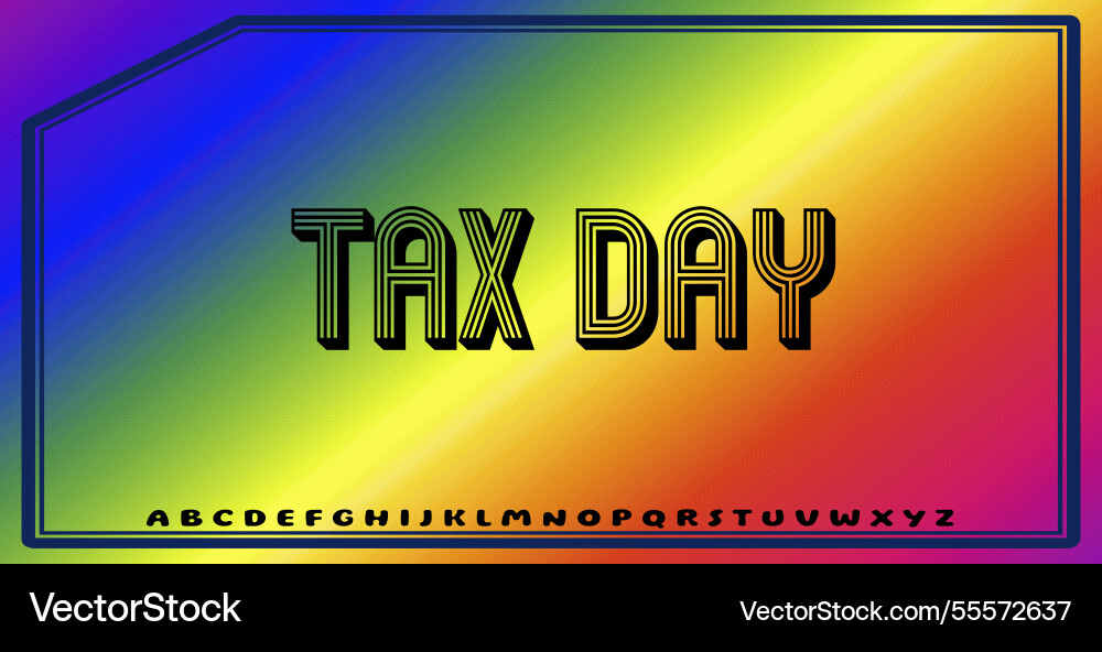 Text effects with editable colors and abstract Vector Image