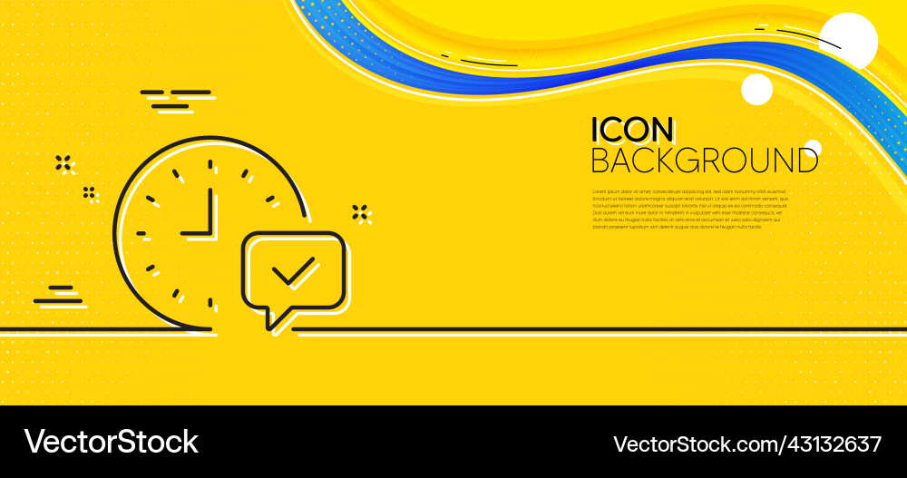 Time line icon select alarm sign minimal vector image