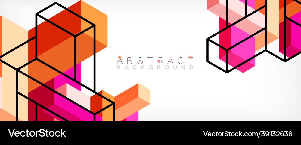 Abstract background 3d cubes cubic elements Abstract background 3d cubes cubic elements vector image