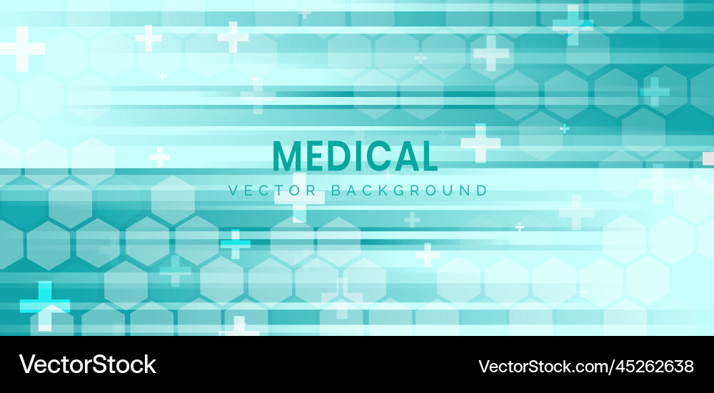 Abstract hexagon pattern and lines on green Vector Image
