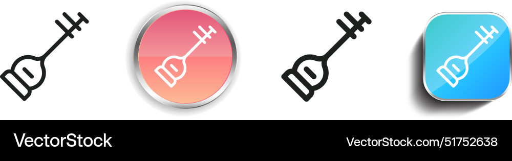Banhu icon thin linear regular and button style Banhu icon thin linear regular and button style vector image
