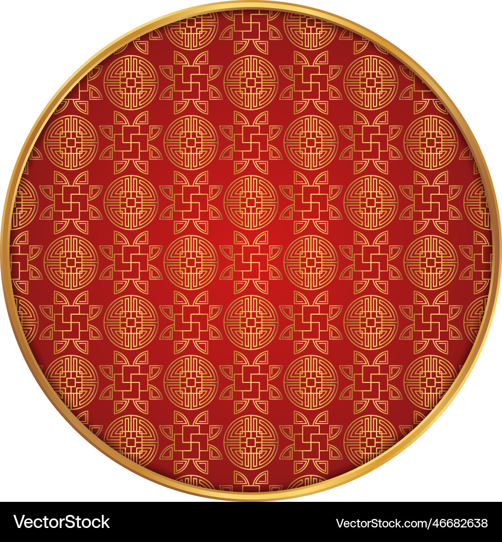 Chinese round frame pattern circle Chinese round frame pattern circle vector image