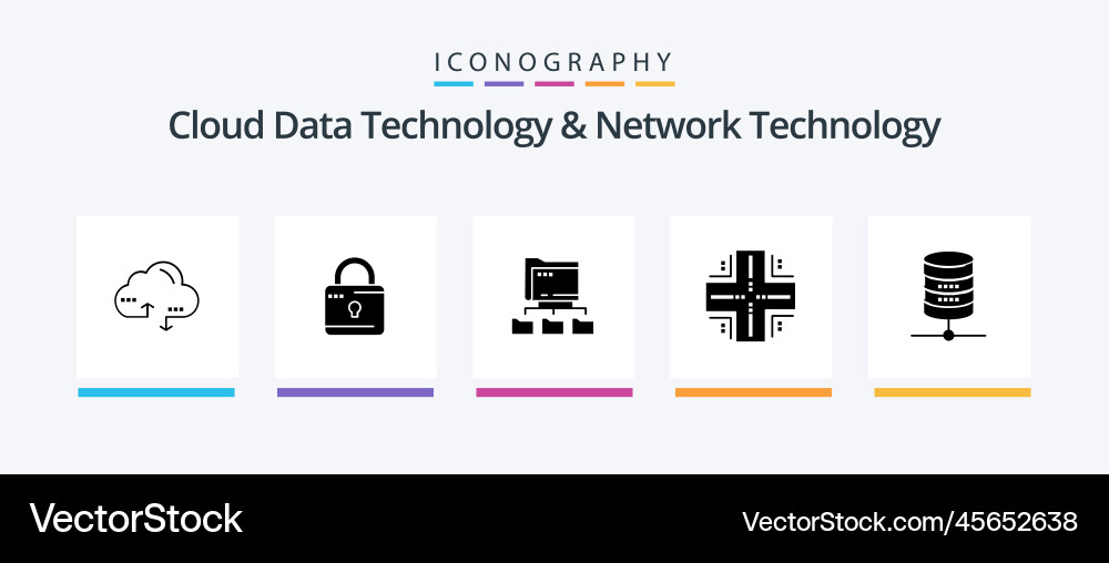Cloud data technology and network vector image