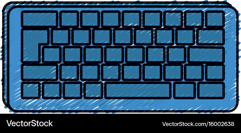 Computer keyboard isolated icon vector image