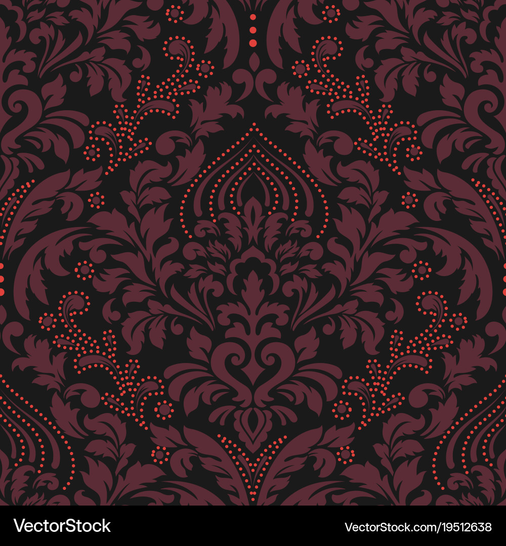 Damask seamless pattern element classical vector image