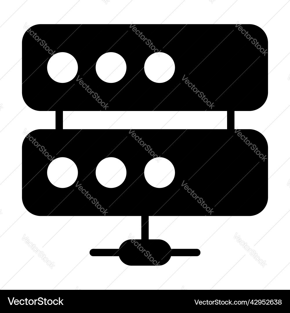 Database finance related line icon editable Vector Image