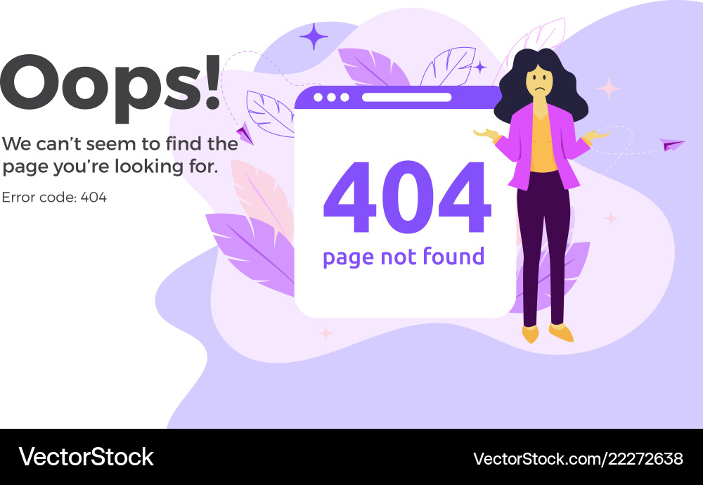 Error 404 unavailable web page not found Error 404 unavailable web page not found vector image