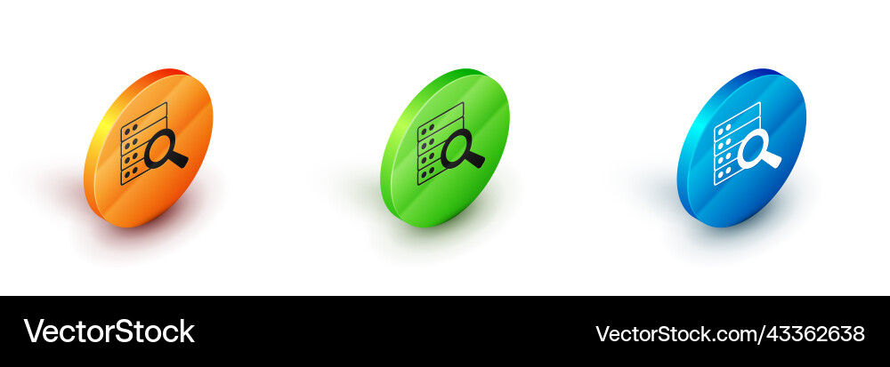 Isometric server data web hosting icon isolated Isometric server data web hosting icon isolated vector image
