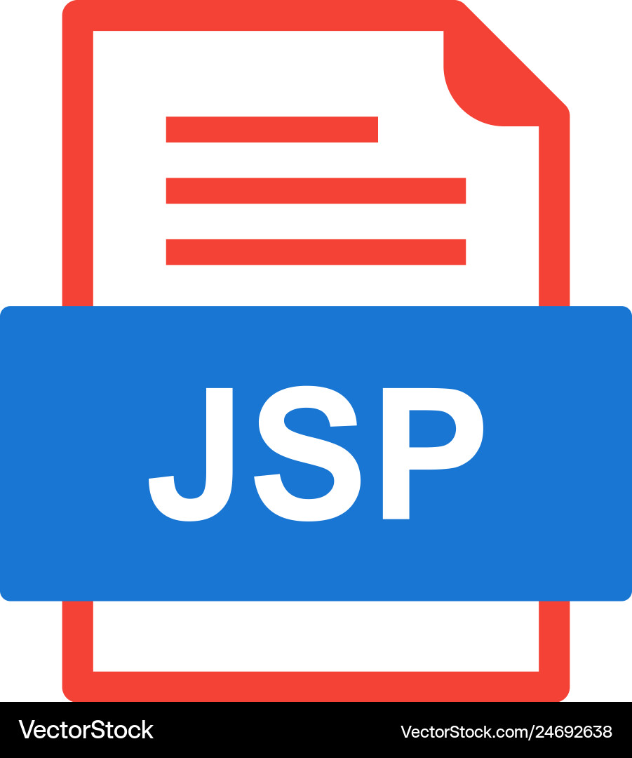 Jsp file document icon Vector Image