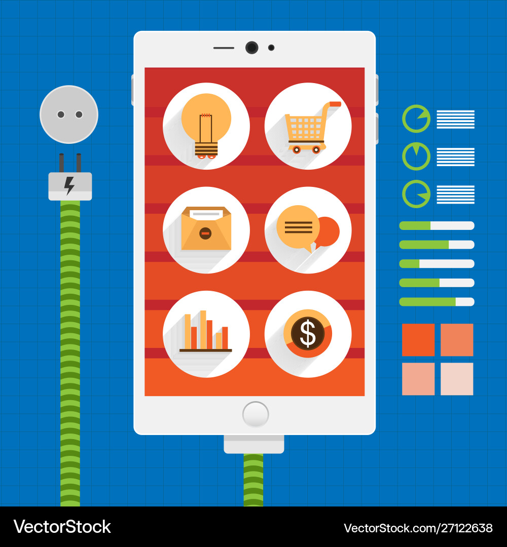 Poer brain inside thinking about digital marketing Poer brain inside thinking about digital marketing vector image