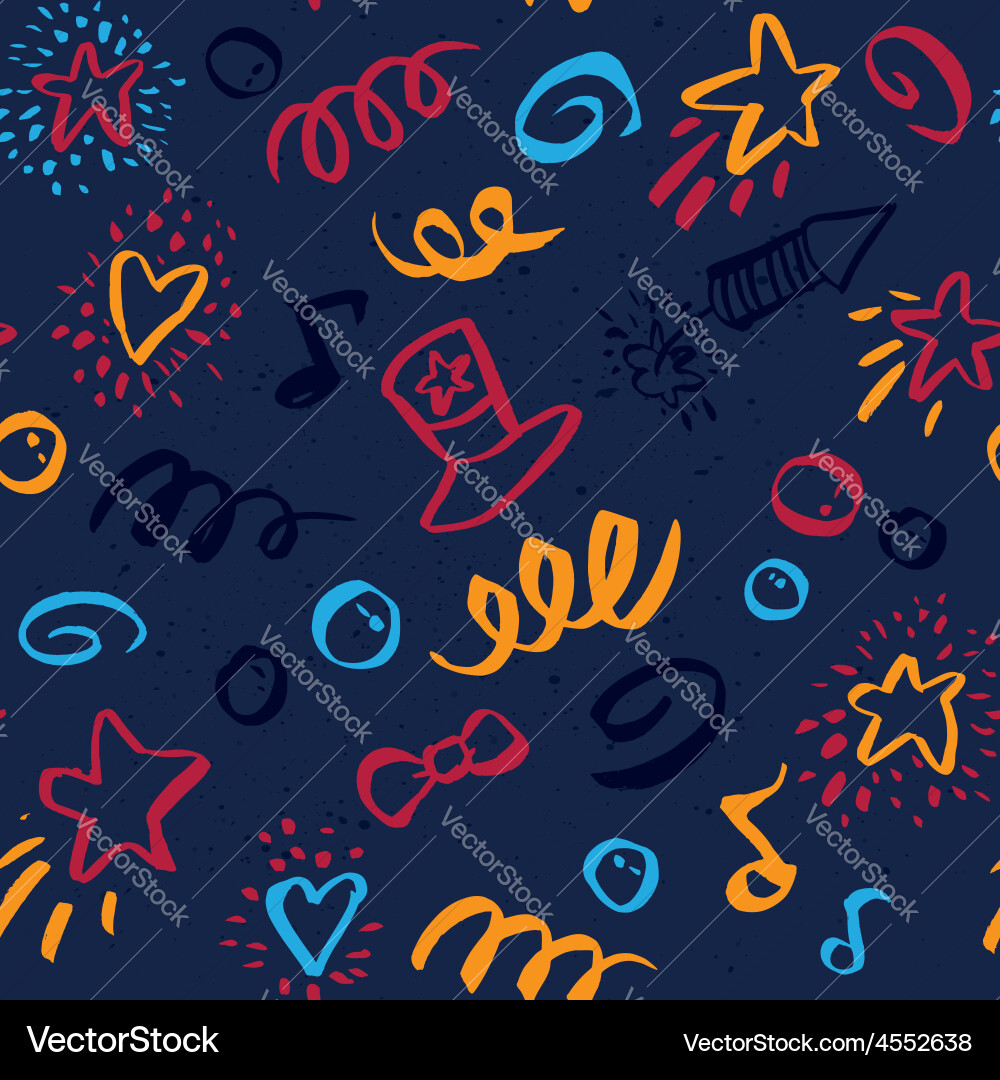 Seamless pattern on 4 july Vector Image