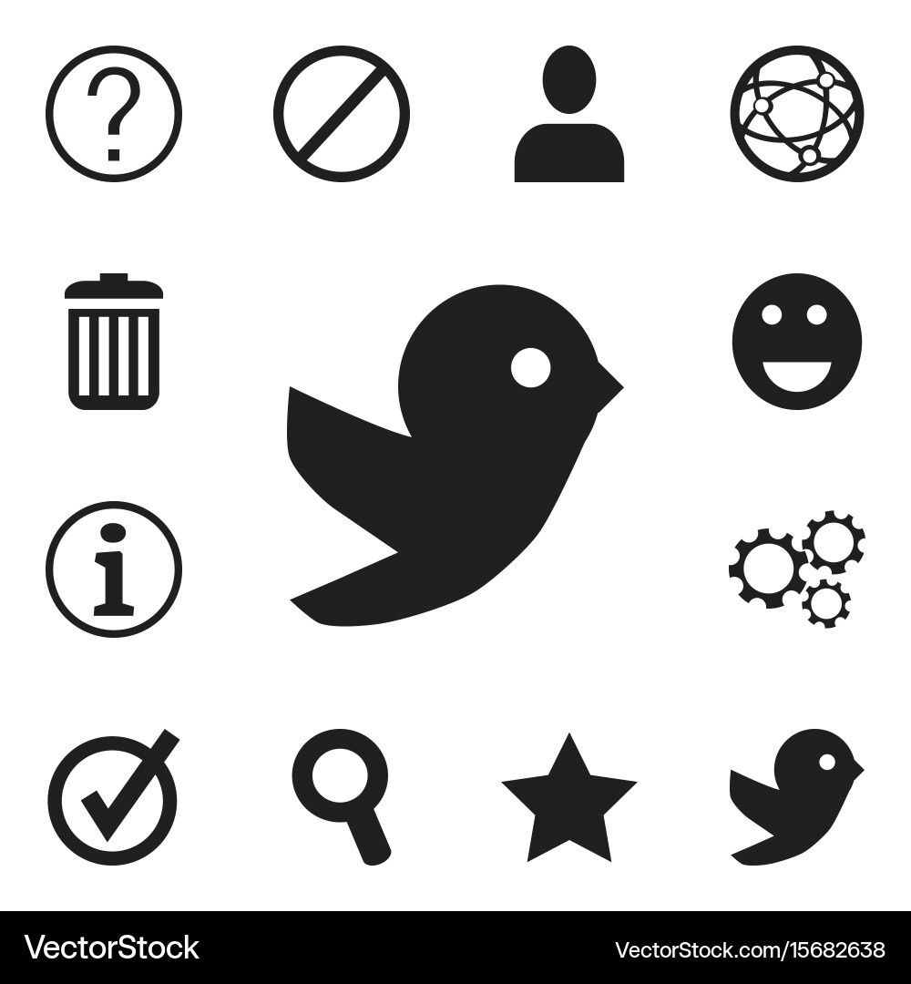 Set of 12 editable web icons includes symbols vector image