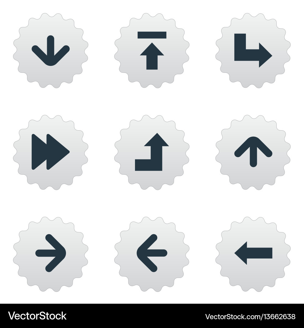 Set of simple cursor icons Vector Image