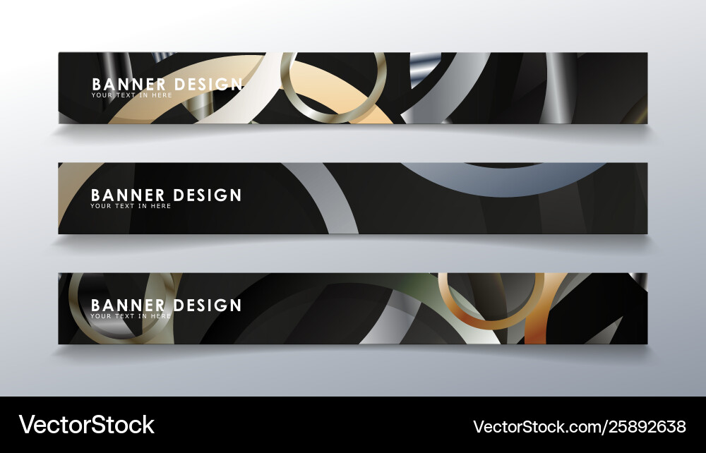 Set rectangular banner with a circle background Set rectangular banner with a circle background vector image