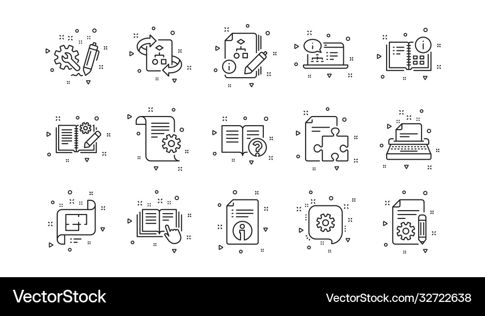 Technische Dokumentationszeile Icons Anleitung Technische Dokumentationszeile Icons Anleitung vektorbild