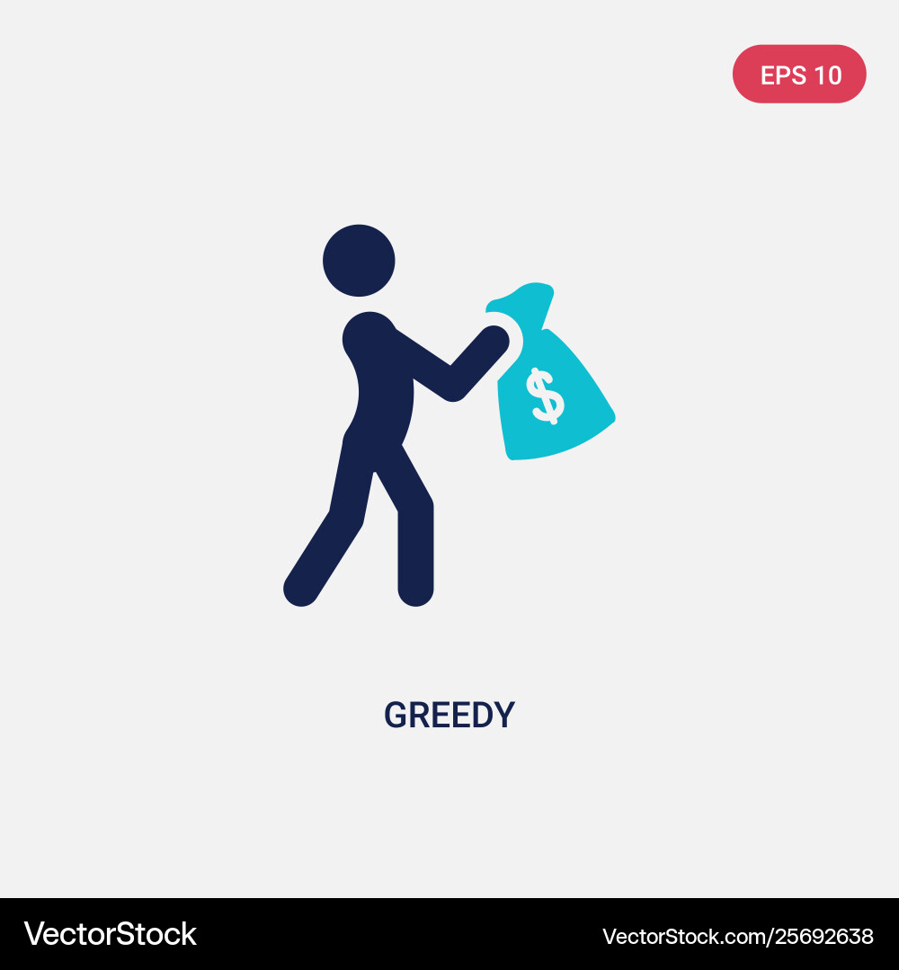 Two color greedy icon from activity and hobbies Two color greedy icon from activity and hobbies Vector Image
