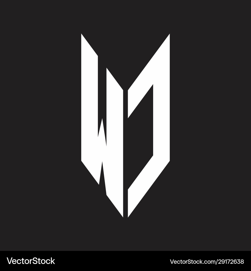Wc logo monogram with emblem style isolated vector image