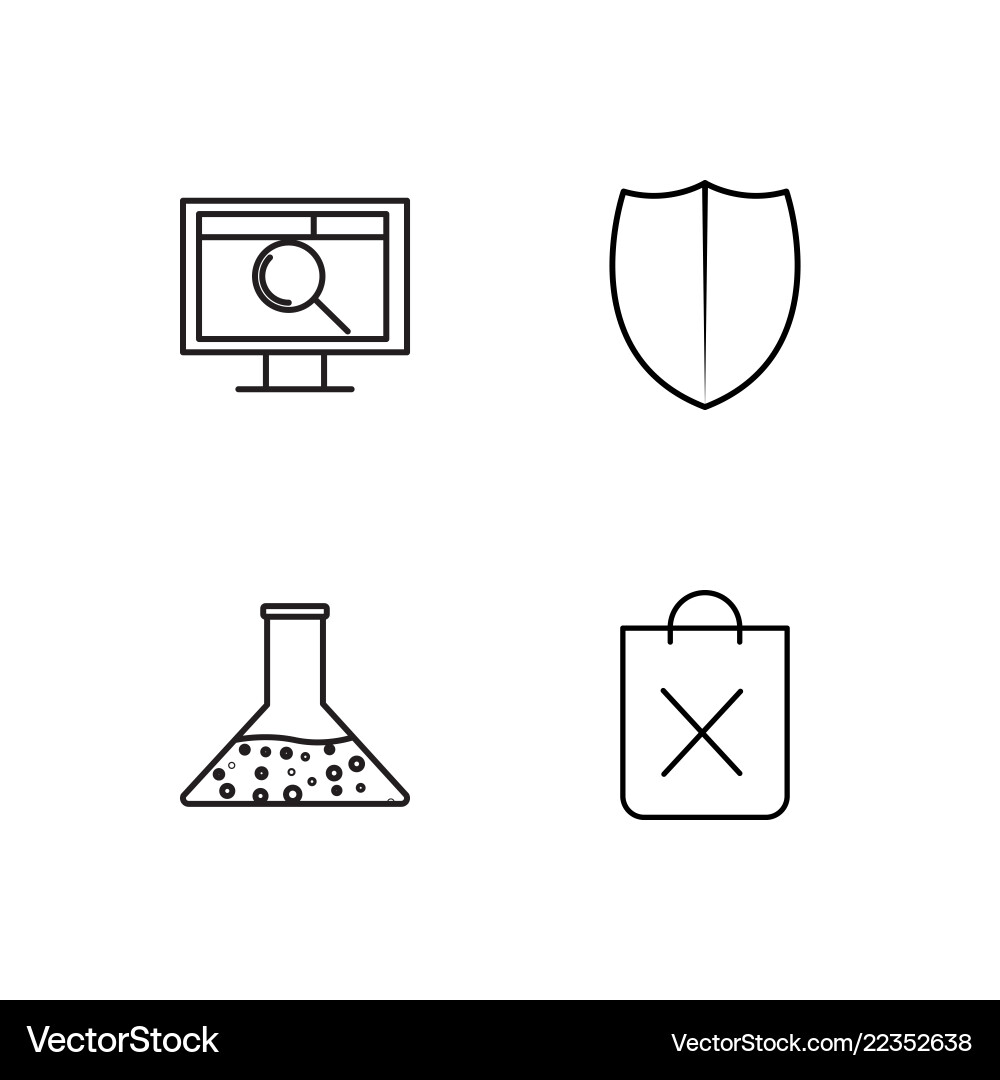 Web simple outlined icons set Web simple outlined icons set Vector Image