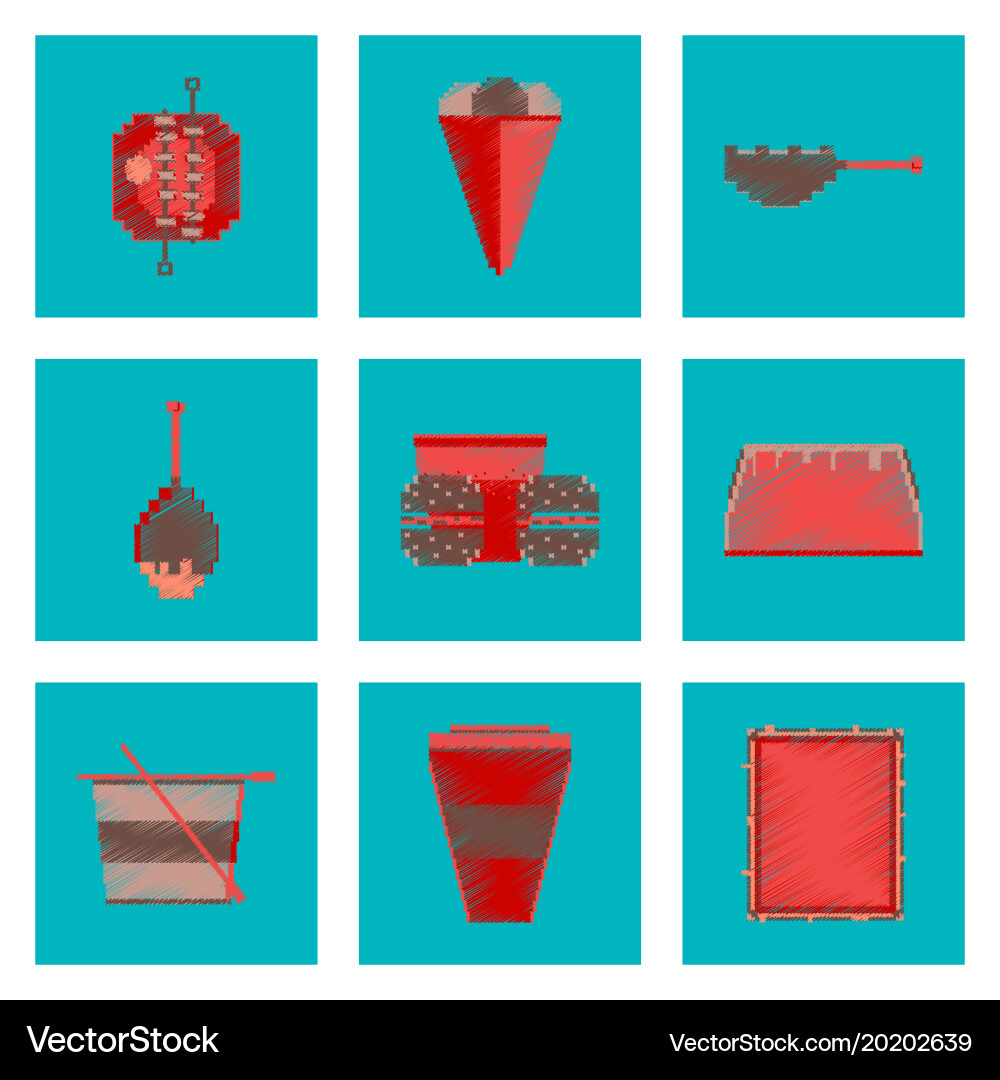 Assembly of flat shading style pixel icon fast Vector Image