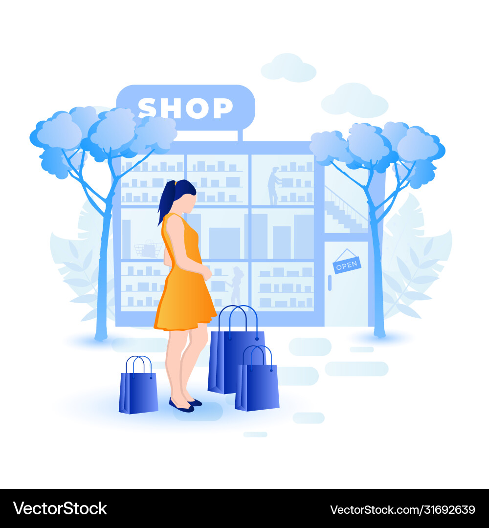 Bekleidungsgeschäft Mann und Frau Kleidung Shop Bekleidungsgeschäft Mann und Frau Kleidung Shop vektorbild