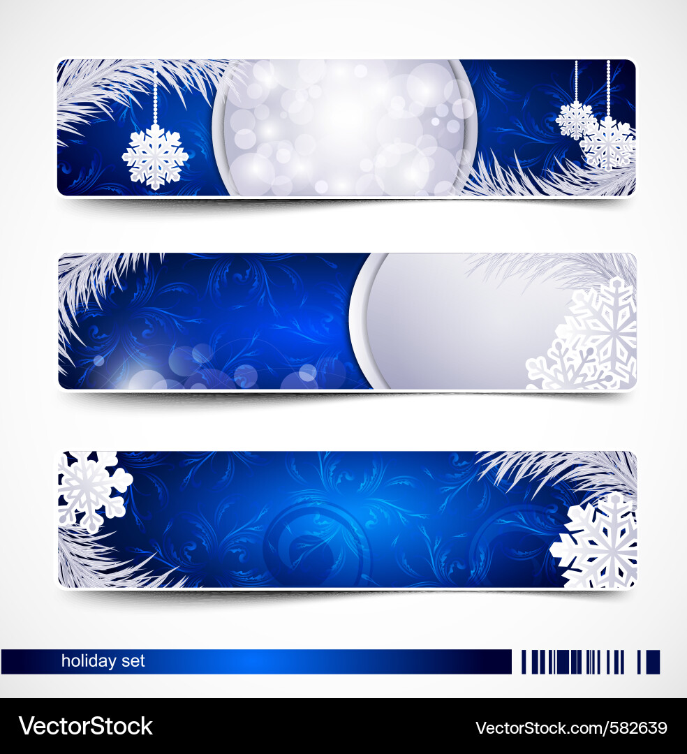 Christmas Festive Banners vector image