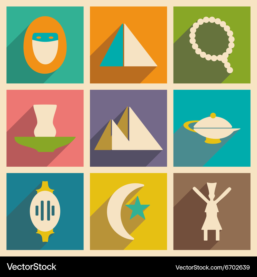 Flat with shadow concept and mobile application vector image