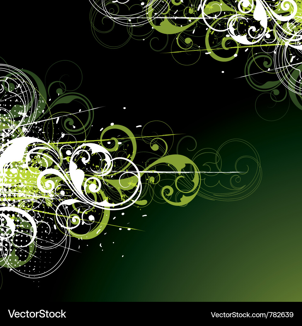 Floral Swirls Background Vector Image