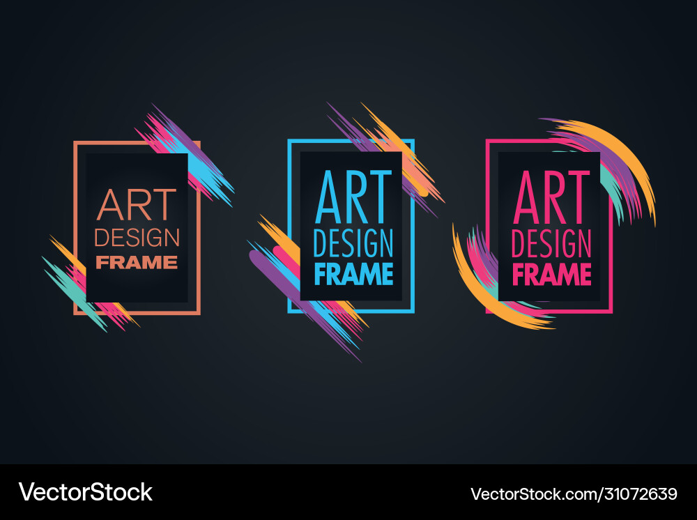 Frame for text modern art graphics Frame for text modern art graphics vector image