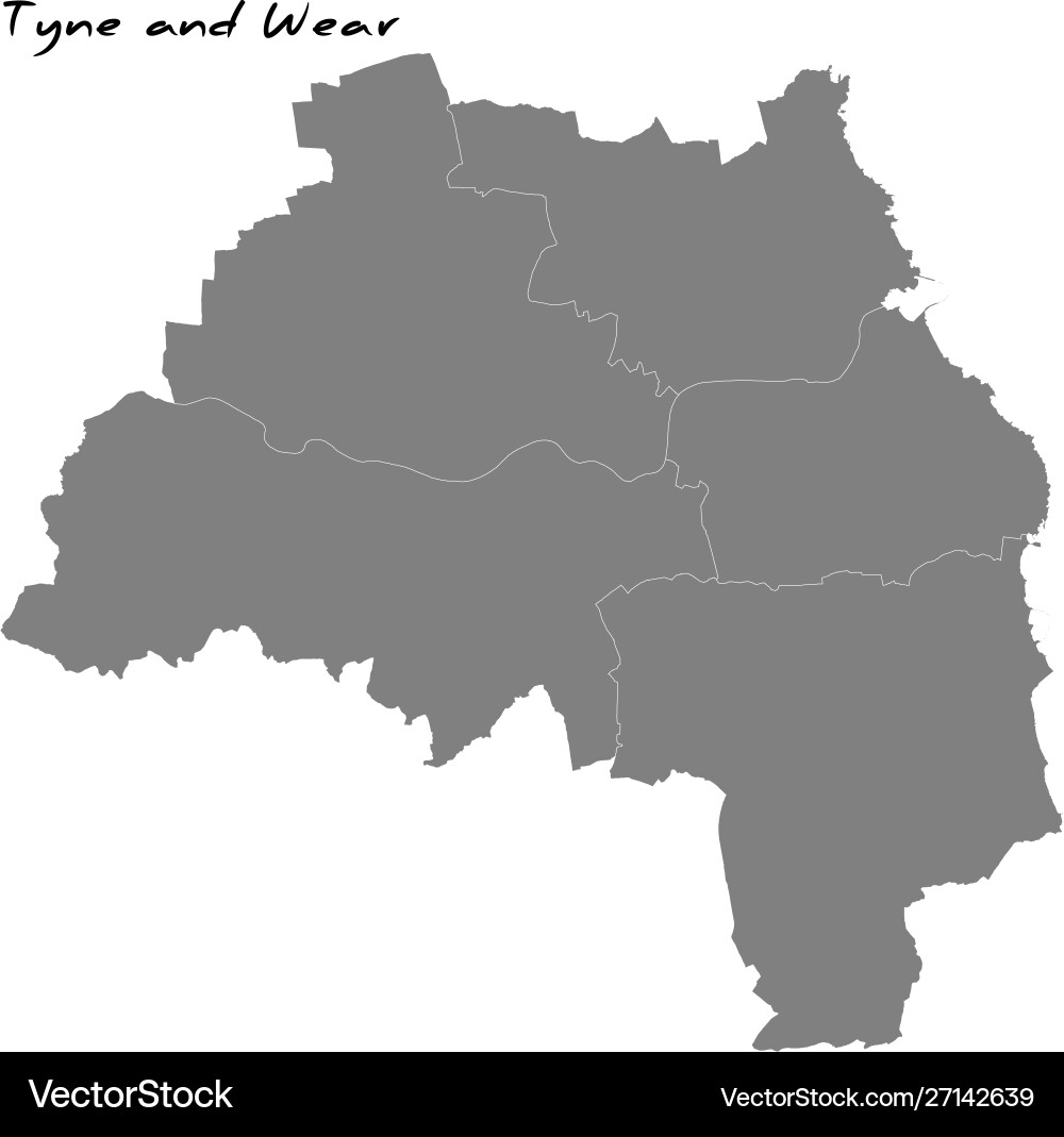 High quality map metropolitan county england High quality map metropolitan county england vector image