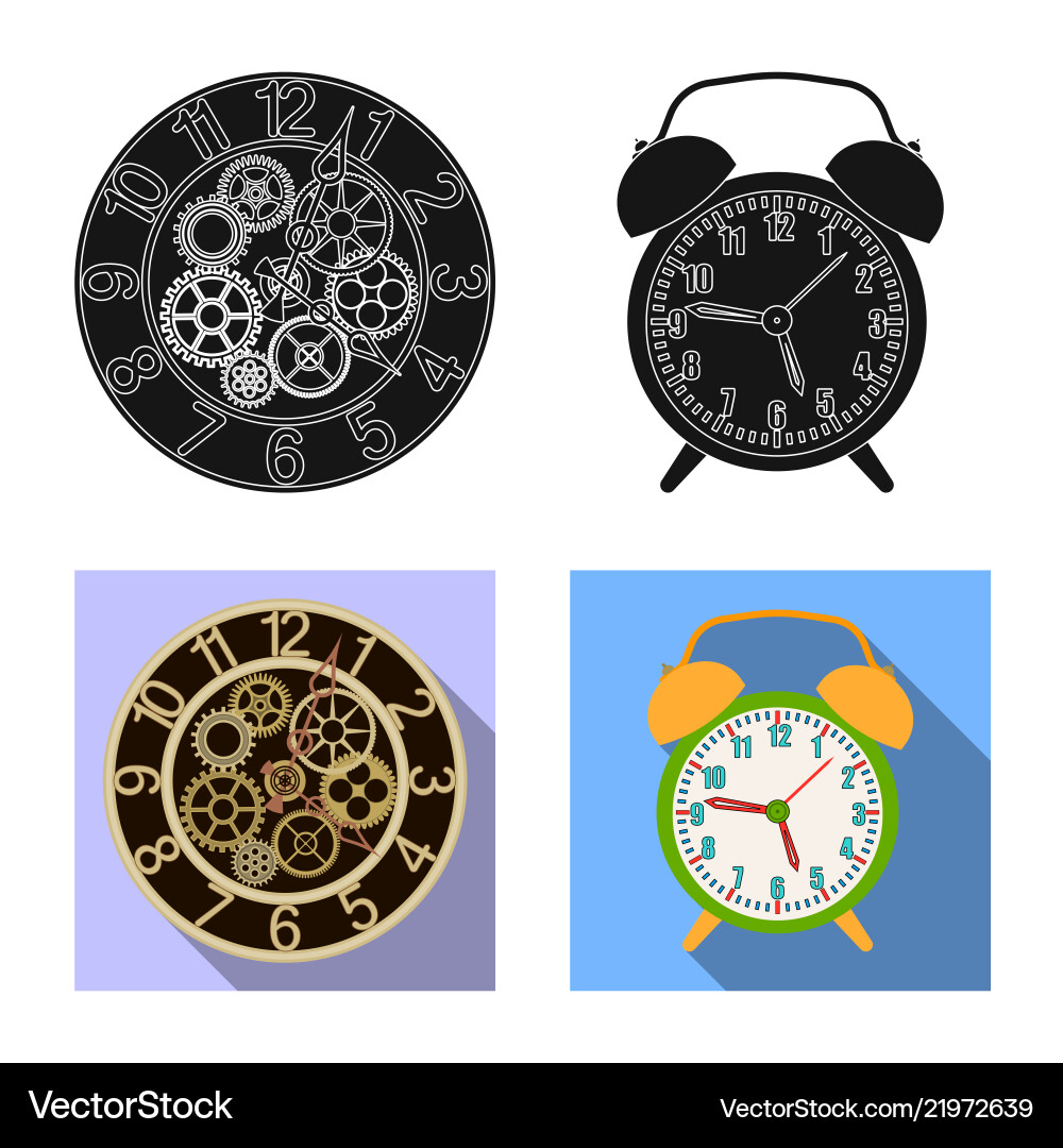 Isolated object of clock and time symbol vector image