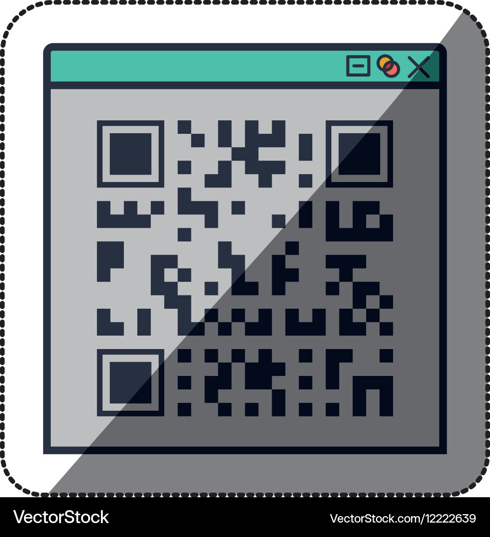 Isolated qr code design Vector Image