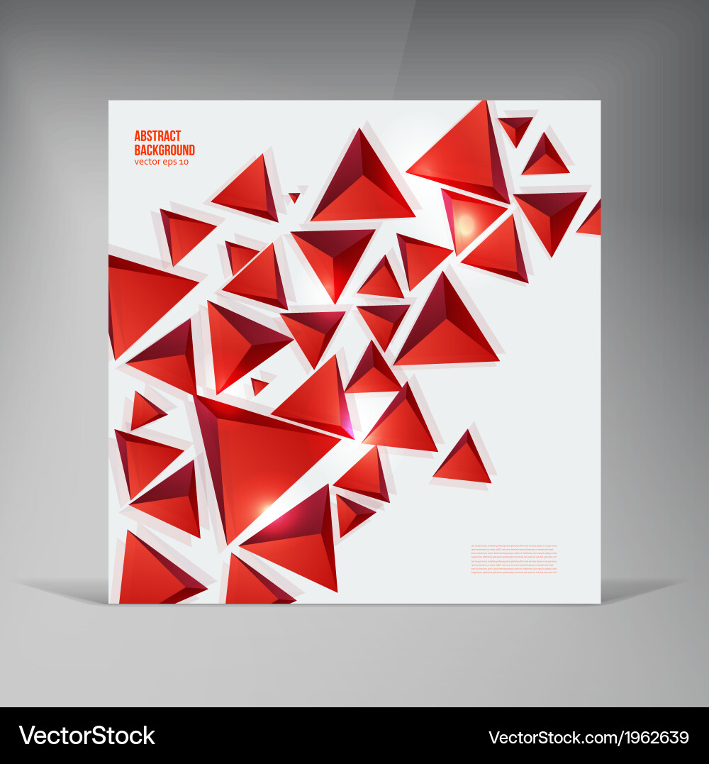 Red Triangle Abstract Background vector image